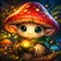 Colorful cartoon owl with large eyes and vibrant feathers, ideal for a friendly profile picture.